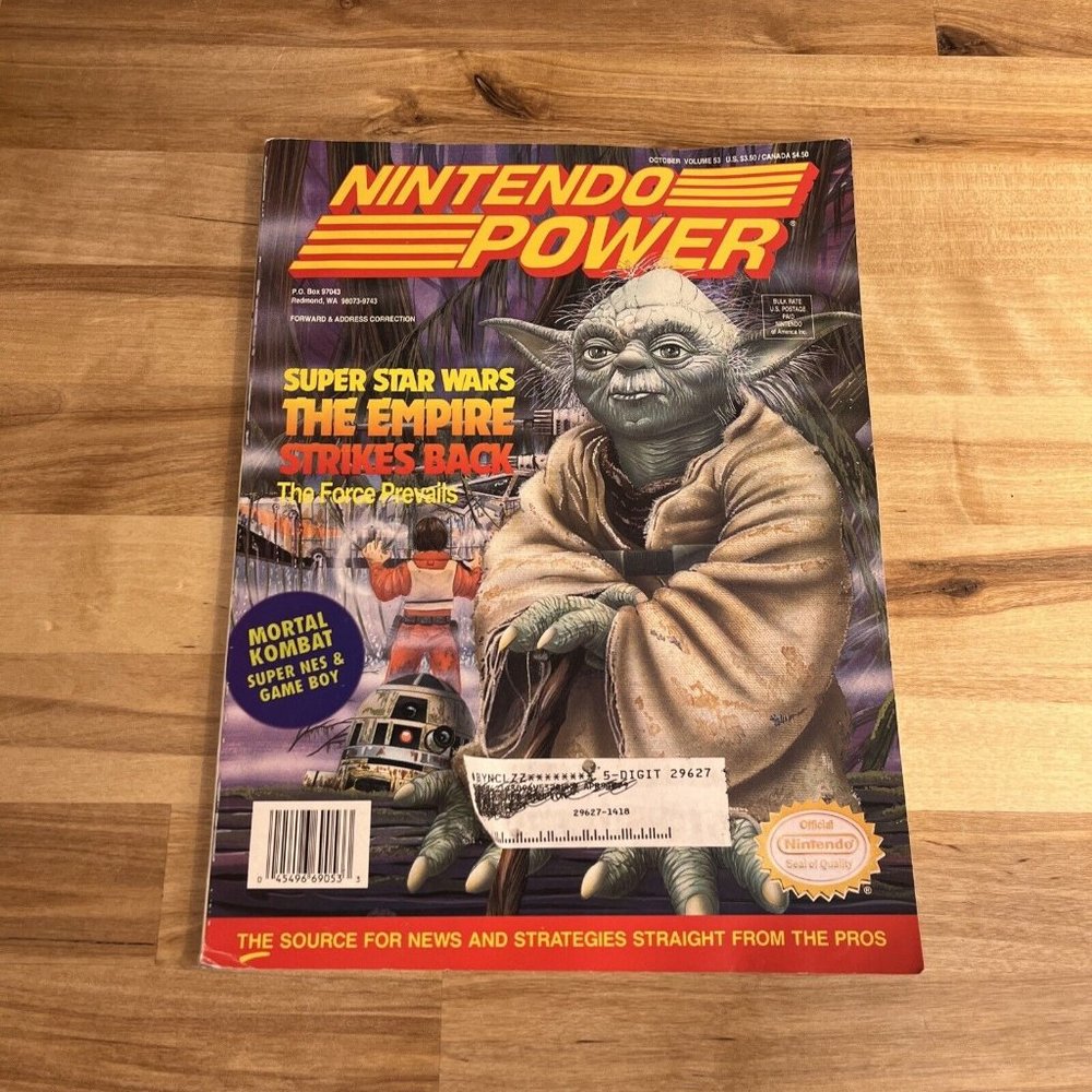 Nintendo Power Volume 53 Super Star Wars Yoda Cover Magazine News and Stratagies